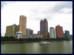 View of Yuexiu district in central Guangzhou from a bridge above Pearl River.